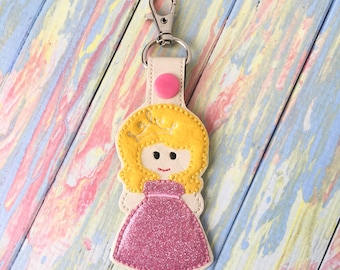 Glenda Keychain, Good Witch, Party Favor, Halloween, Christmas, Gift, Stocking Stuffer, Bag Tag, Gift for Her, Wizard of Oz