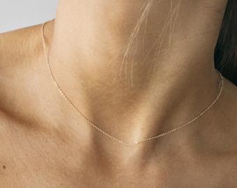 ALEX Necklace • Delicate Chain • Layering Necklace, Choker Necklace, Simple Chain Necklace, Wedding Gift, Dainty Chain Necklace, Thin Chain