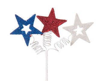 Star Pick, Star Spray, Floral pick, floral sprays , star picks, 4th of july picks, 4th of july sprays, 4th of july wreath decor, wreaths