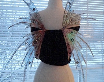 Steampunk Fairy Wings-Iridescent-OOAK-Adult Size (Made to Order by Request)