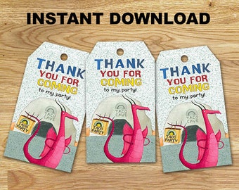 Dragons Love Tacos Favor Tags // DIGITAL Only // INSTANT DOWNLOAD