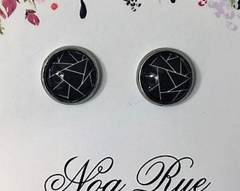 Geometric Array 10mm Stud Earrings