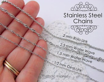 Stainless Steel Chain Necklace - Dainty Small