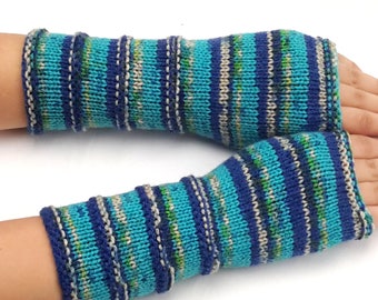Fingerless Gloves, Hand Knit Arm Warmers