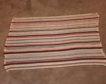 Pale Colored Braided "Kindergarten" Rug / Rag Rug
