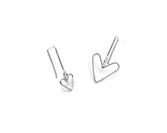Heart earrings silver - Earrings silver - Heart jewelry