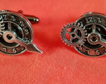 new one off pair of haematite steampunk cufflinks (81)
