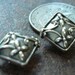 Sterling Silver Bali Ornate Floral Diamond Beads, Oxidized, 15 x 8 mm, pkg of 2