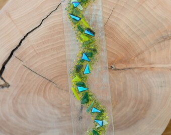 Fused Glass Summer Green Sun Catcher