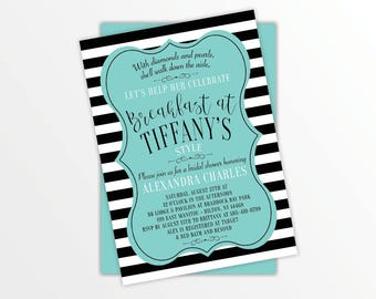Breakfast at Tiffany's Bridal Shower Invitiation