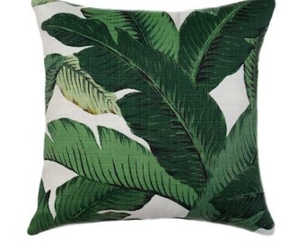 Banana Leaf Green OUTDOOR Pillow Cover, Swaying Palms Aloe Pillow Cover, Green Leaves Outdoor Pillow Cover, Tommy Bahama Palm Leaf Cover