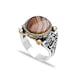 Sterling Silver Tiger Eye Mens Ring