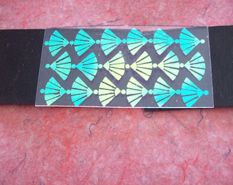 Hand Etched Dichroic Glass