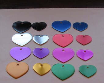 Custom Engraved Dog/Cat Pet ID Tag-Heart Shape-Large or Small Size-8 Colors -Free Split Ring-Free Shipping