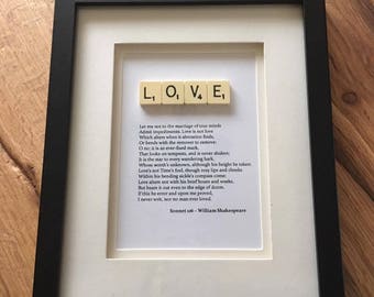 Shakespeare Sonnet 116 Scrabble Love Quote Picture