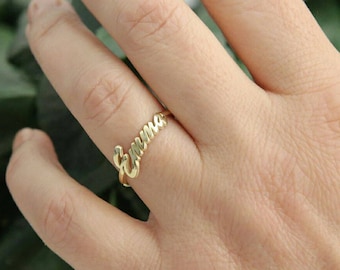 Dainty Name Ring-Thin Ring-Jewelry-Gold Name Jewelry-Bridesmaid Gift-Personalized Gift-Personalized-Gift-Rings-Custom Ring-Personalized Gift