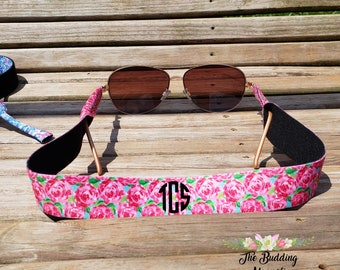 Lilly inspired sunglass strap, personalized sunglass strap, monogrammed sunglass strap, sunglass strap, sunglasses strap, lilly sunglasses