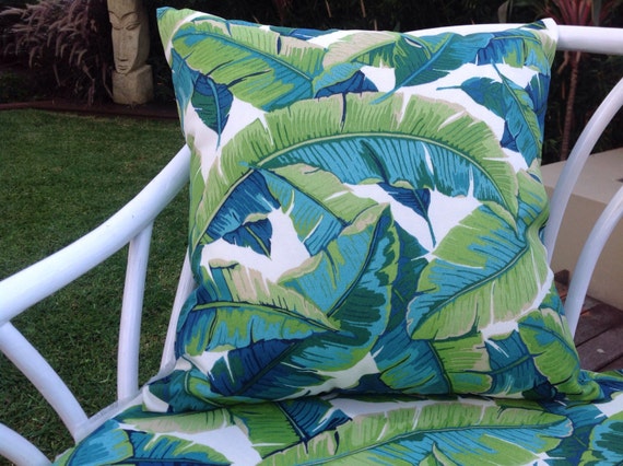 Outdoor Cushions Outdoor Pillows Palm Leaves Green Turquoise Outdoor Cushions Outdoor Pillows Palm Leaves Green Turquoise