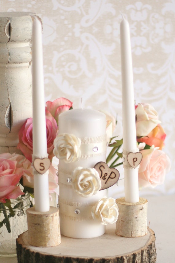 Items similar to Personalized Rustic Chic Engraved Wedding Unity