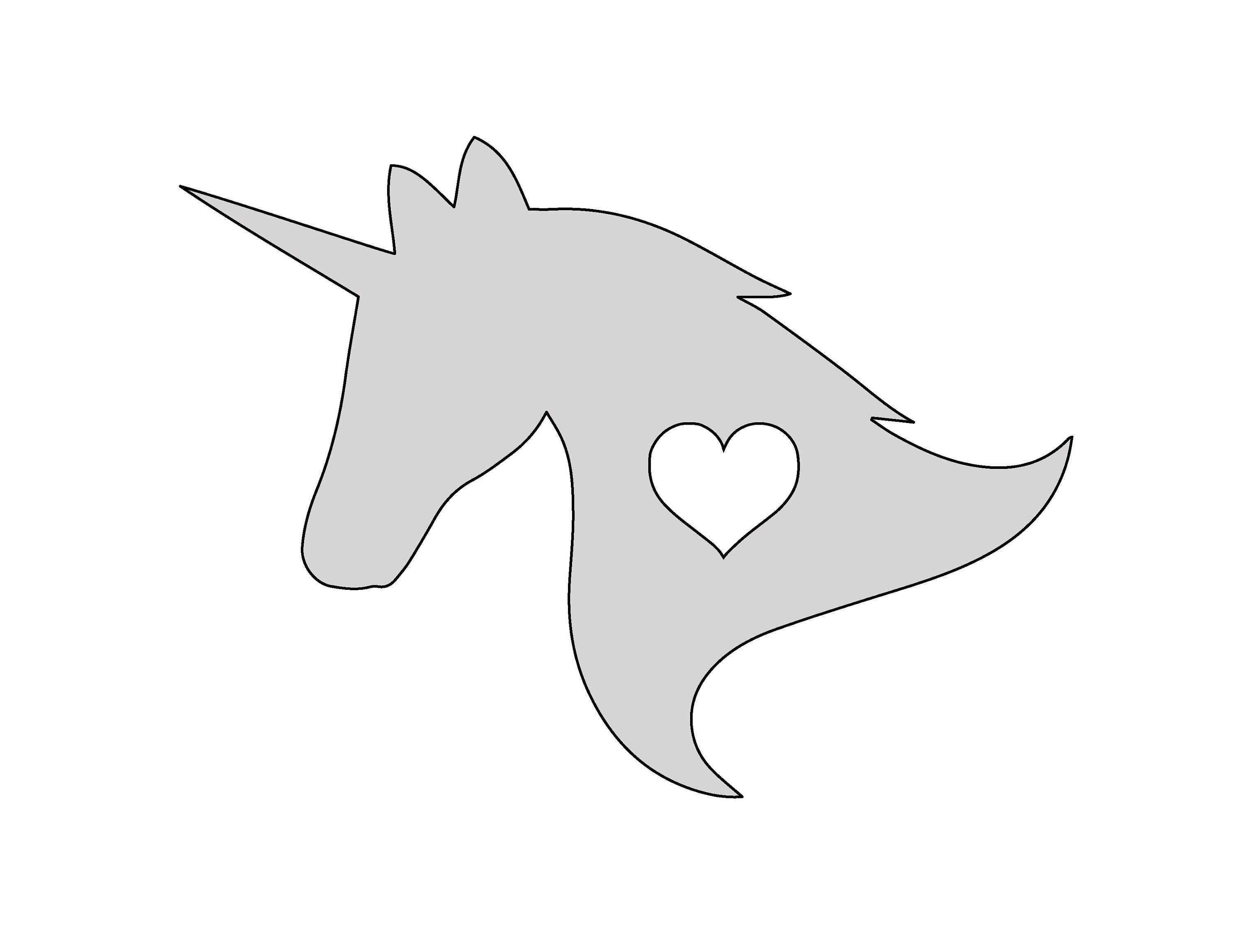 10 w string art unicorn with heart pattern template