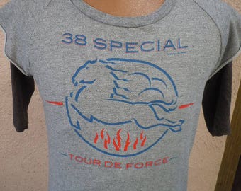Size M (44) ** Ultra Rare 1983 38 Special Tour Sweatshirt / Shirt (Double Sided)