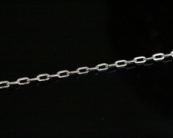 32ft Silver Brass Chain-3x1.5mm Soldered Links