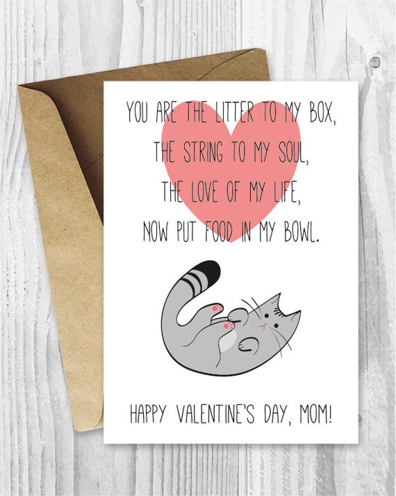 Funny Printable Valentine s Day Mom Card Cat Moms
