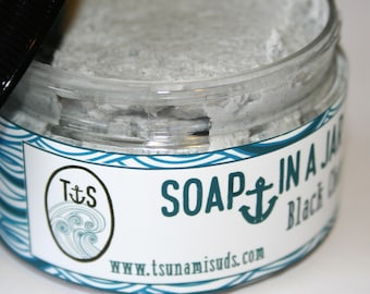 Black Cherry (4.25 oz. jar) Soap In A Jar (Fluffy Whipp) (Vegan)