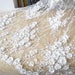Width 53.14 inches wedding lace fabric,milk white flowers embroidered lace,floral 3D lace fabric,lace for DIY dress,Width 135CM(120-241)