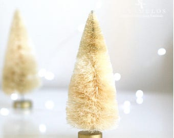 5 3/4" Natural Bottle Brush Sisal Trees Christmas Holiday DIY
