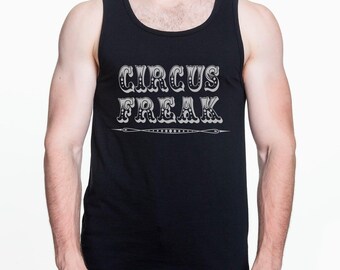 Mens Circus Freak Tank Top / aerial fitness / aerialist / circus / cirque / workout clothing / fitness tops