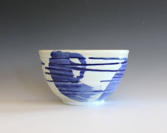 Porcelain Pottery Bowl, Ceramic Bowl, Pottery Serving Bowl, Wheel Thrown Bowl, Handmade Ceramic Bowl, ceramic pottery bowl, stoneware bowl