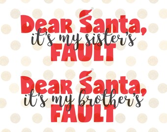 Dear Santa Christmas Svg Design