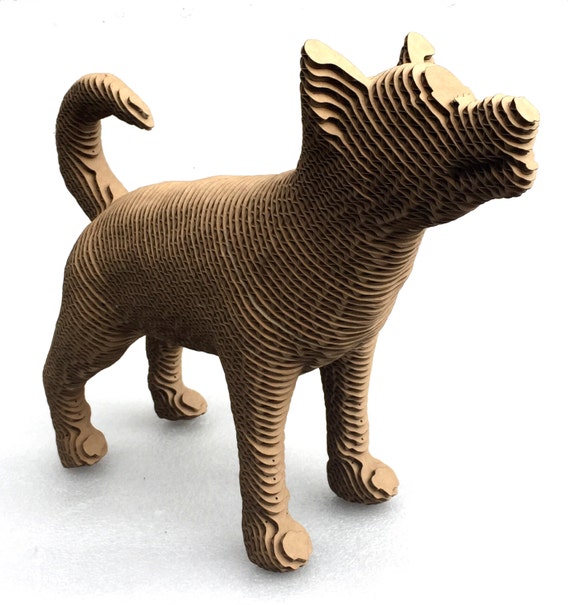 Items similar to Small Cardboard Dog on Etsy