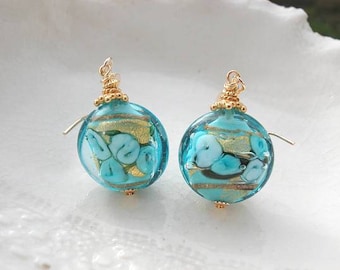 Blue Murano Glass Earrings