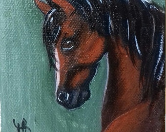 Miniature of a bay horse