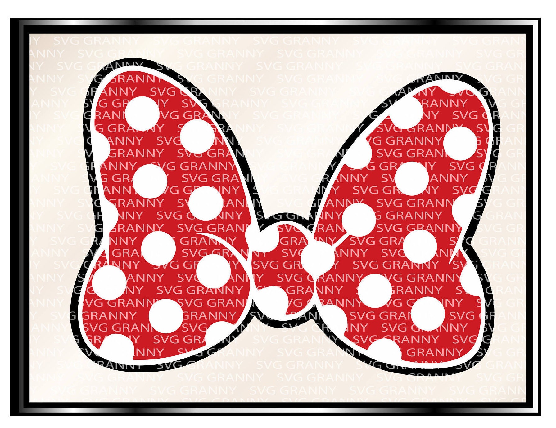 Download SVG DXF PNG Minnie Mouse Ears Bow Polka Dot Clipart Cut ...
