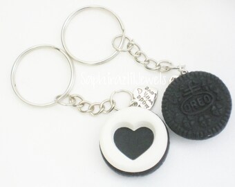 Oreo BFF Keychain with a Made with Love charm