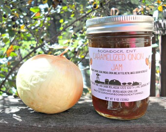 Caramelized Onion Jam - Onion Jam - Savory Jam - Meat Marinade and Baste - Hostess Gift - Charcuterie Board Condiment - Boondock Enterprises