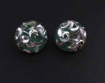 Confetti Lucite Earrings, Green Earrings, Confetti Earrings, Lucite Earrings