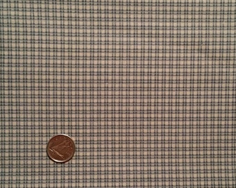 BL024 ~ Blue fabric Blue and cream checked fabric Plaid fabric Quilting fabric Pillows Quilts