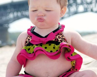 Teeny Weeny "Ruffled Rikki" Bikini swim diaper set
