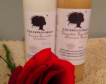 Fermented Rice Water Shampoo Rinse & Conditioner| Growth Shampoo | Growth Conditioner| Damage Repair| Moisturizer|