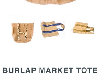 Burlap Market Tote