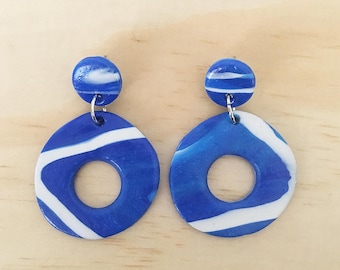 Handmade statement dangle earrings // gifts for her // “Oceanic"