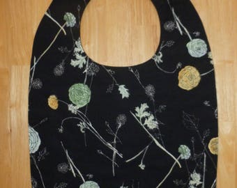 Adult bib / Clothes protector / Special needs bib / flowers