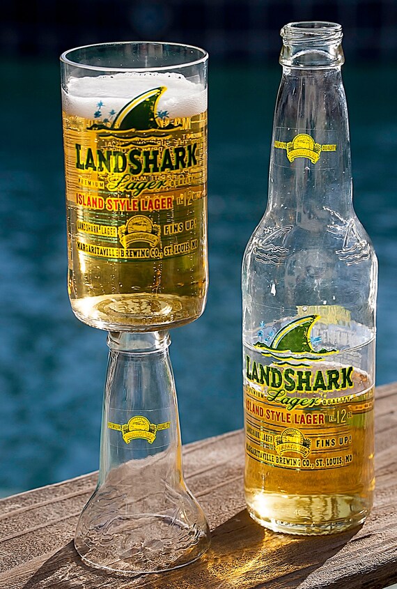 Download Landshark Beer Bottle Wine Glass Yellowimages Mockups
