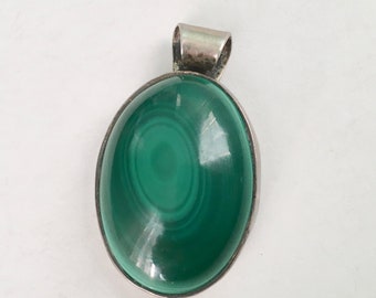 simple and beautiful: a malachite/sterling pendant