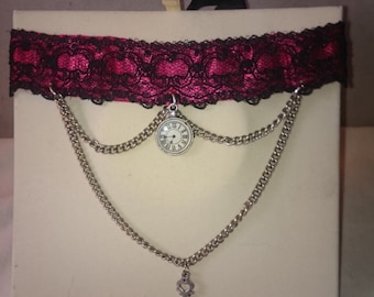 steampunk necklace lace