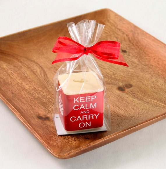 Keep Calm and Carry On Candle Favor Box or Bag British Party